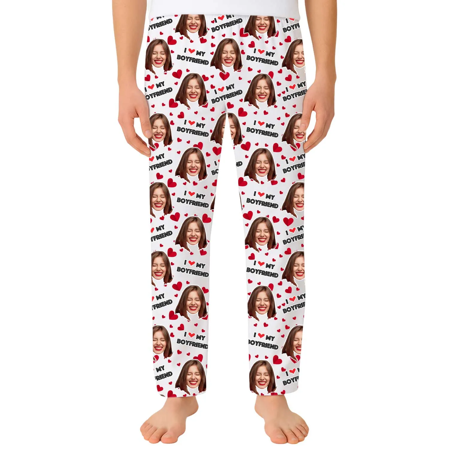 Men's I Love My Girlfriend PJ Bottoms sold by Super Socks
