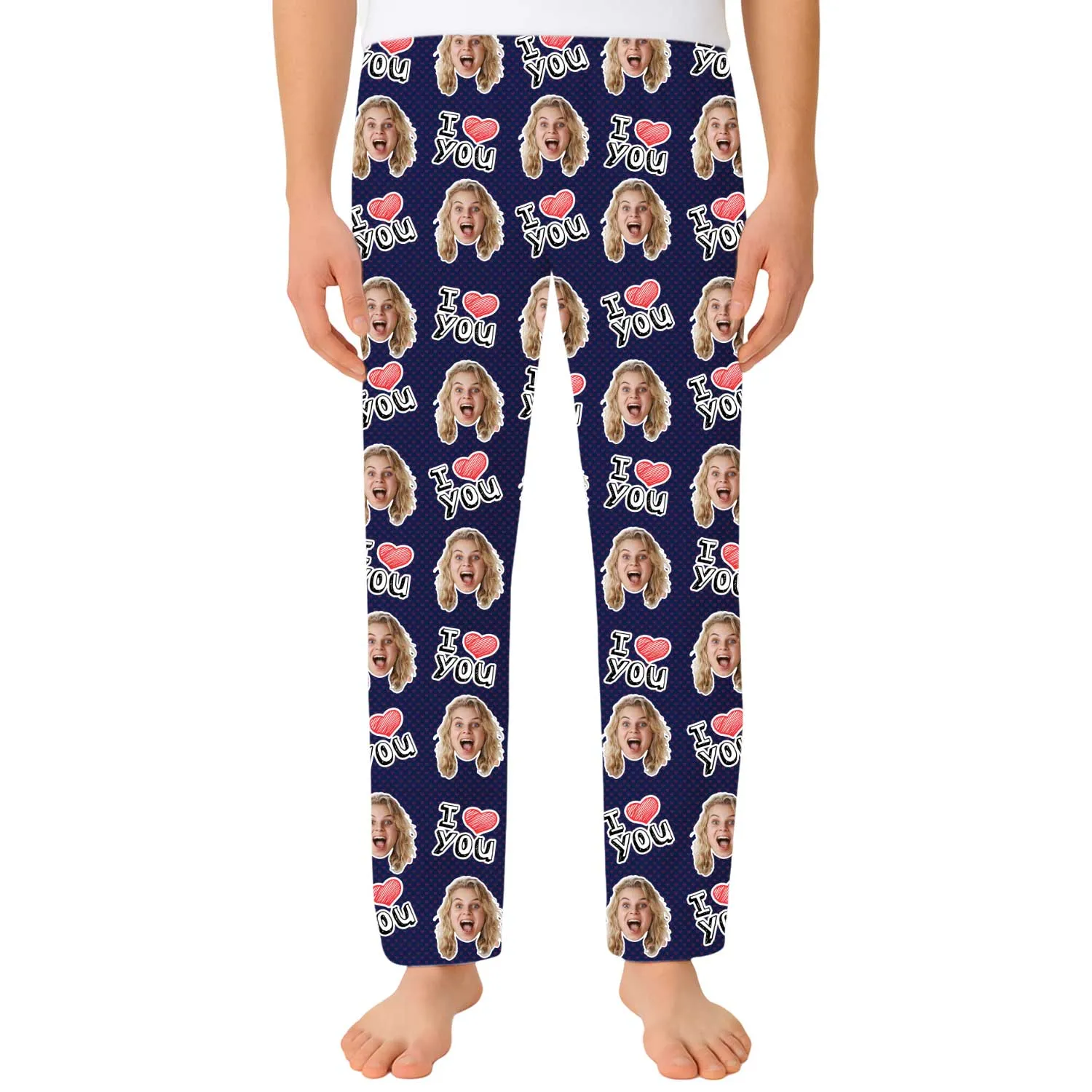 Men's I Heart You Personalised PJ Bottoms sold by Super Socks product image thumbnail 5