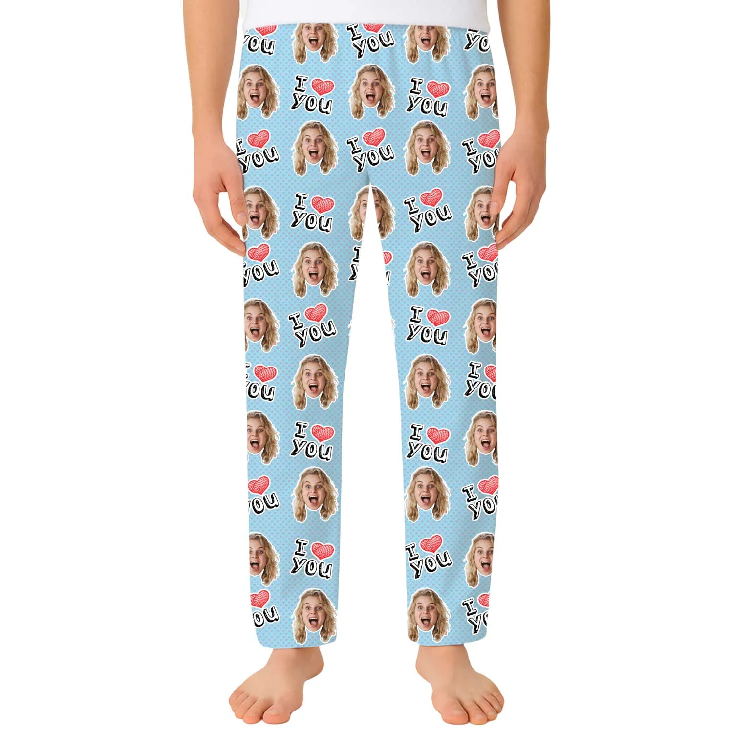 Men's I Heart You Personalised PJ Bottoms sold by Super Socks product image thumbnail 3