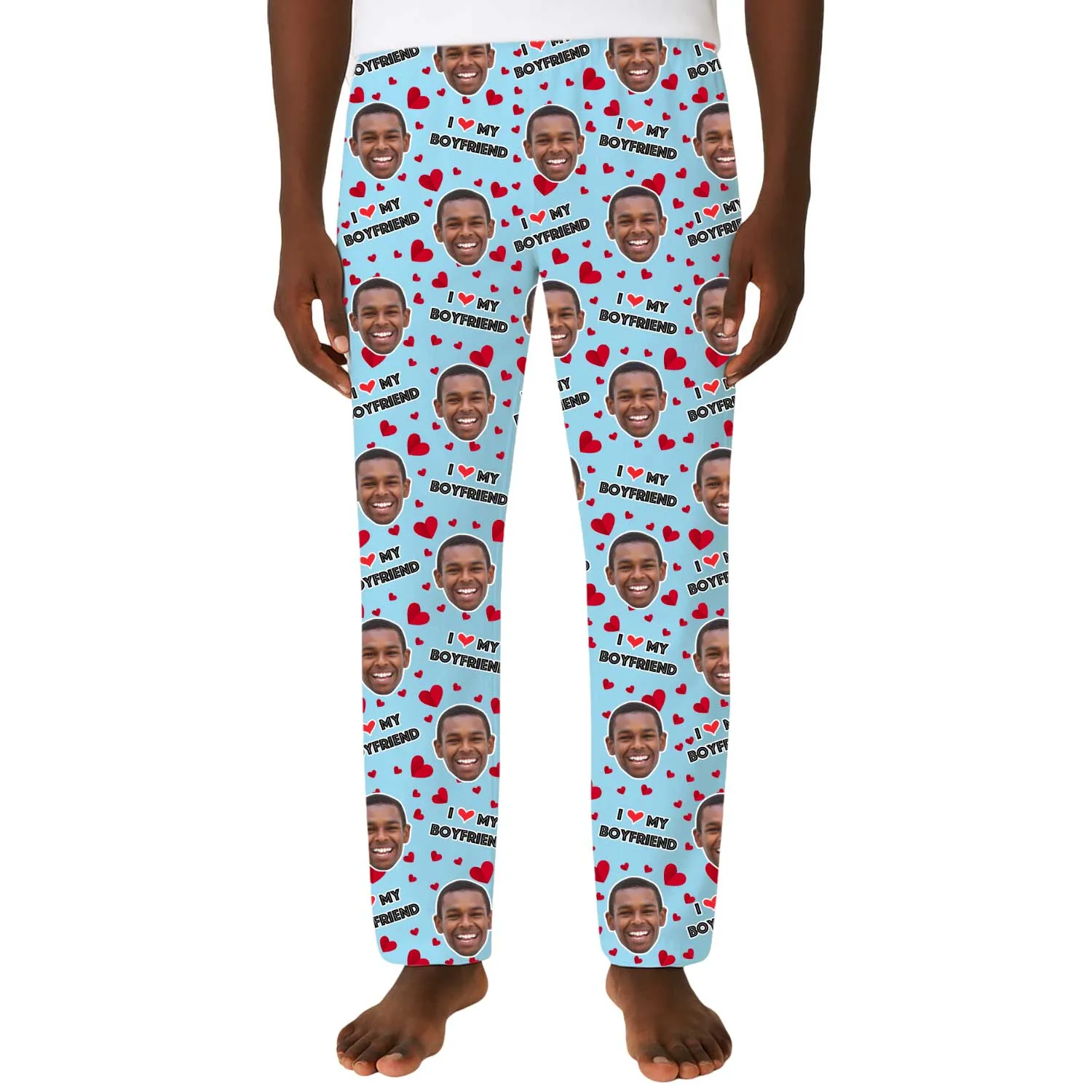 Men's I Love My Boyfriend PJ Bottoms sold by Super Socks product image thumbnail 3