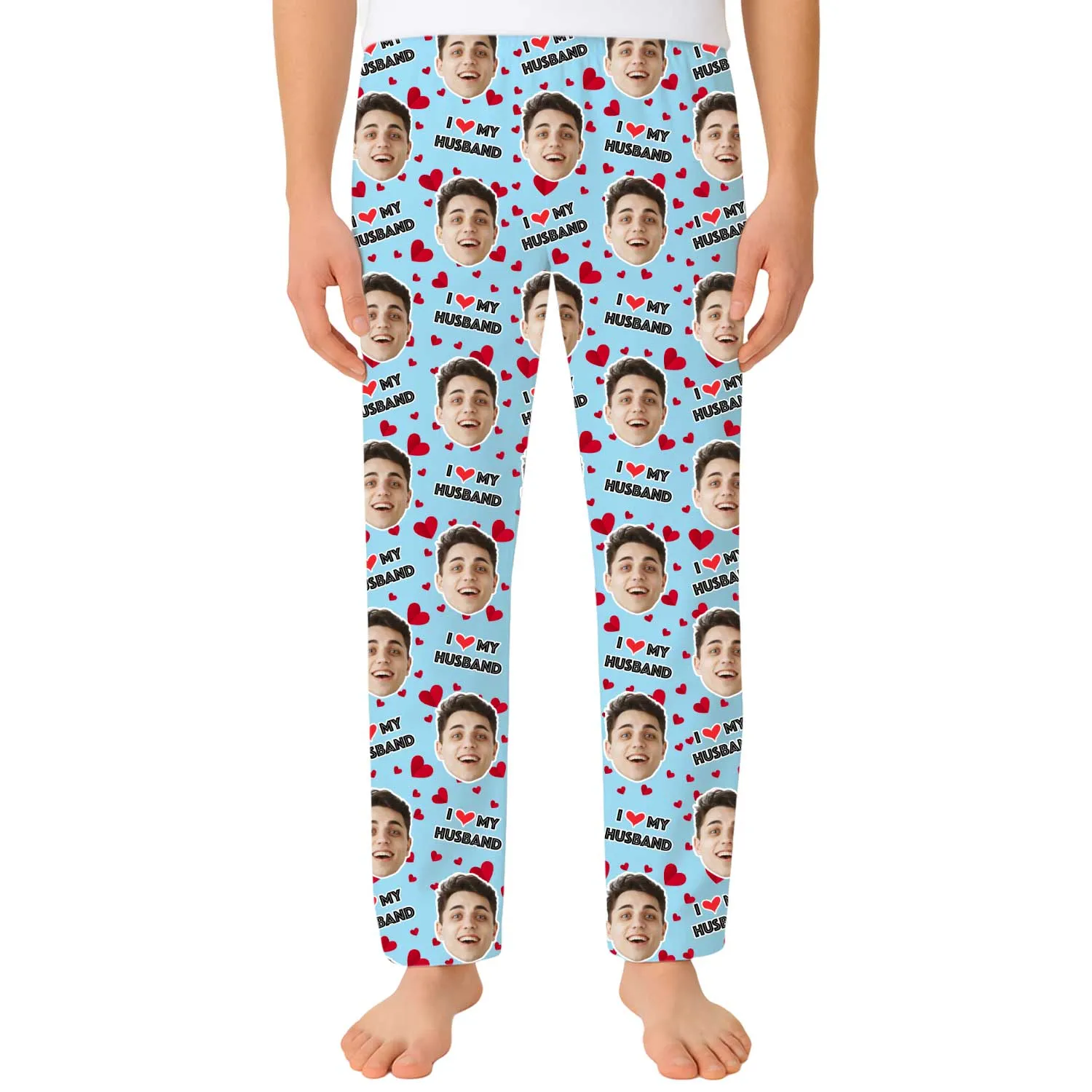 Men's I Love My Husband PJ Bottoms sold by Super Socks product image thumbnail 3