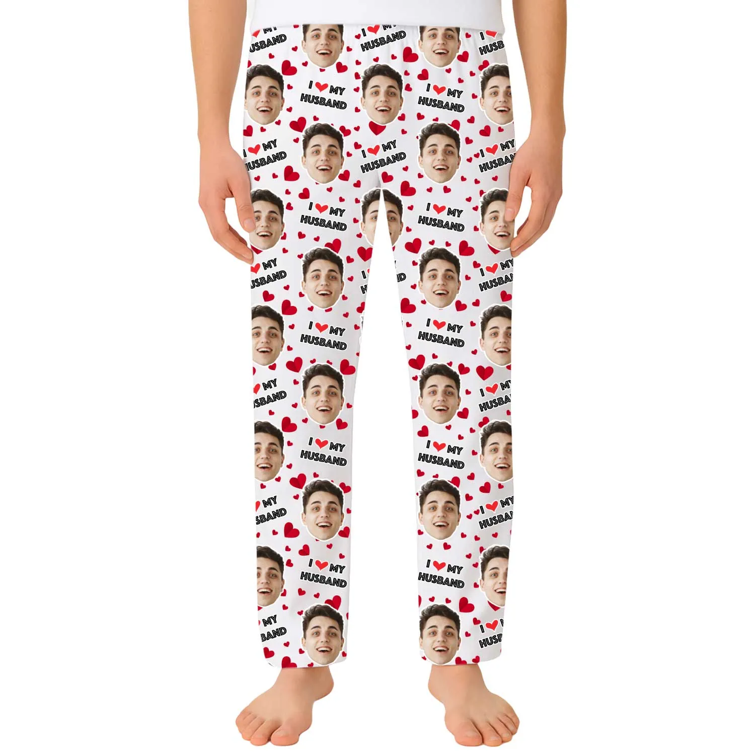 Men's I Love My Husband PJ Bottoms sold by Super Socks product image thumbnail 4