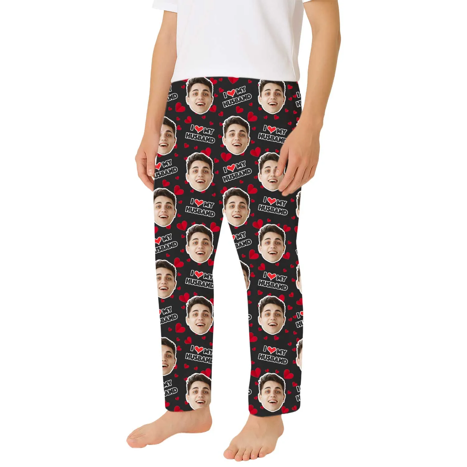 Men's I Love My Husband PJ Bottoms sold by Super Socks product image thumbnail 2