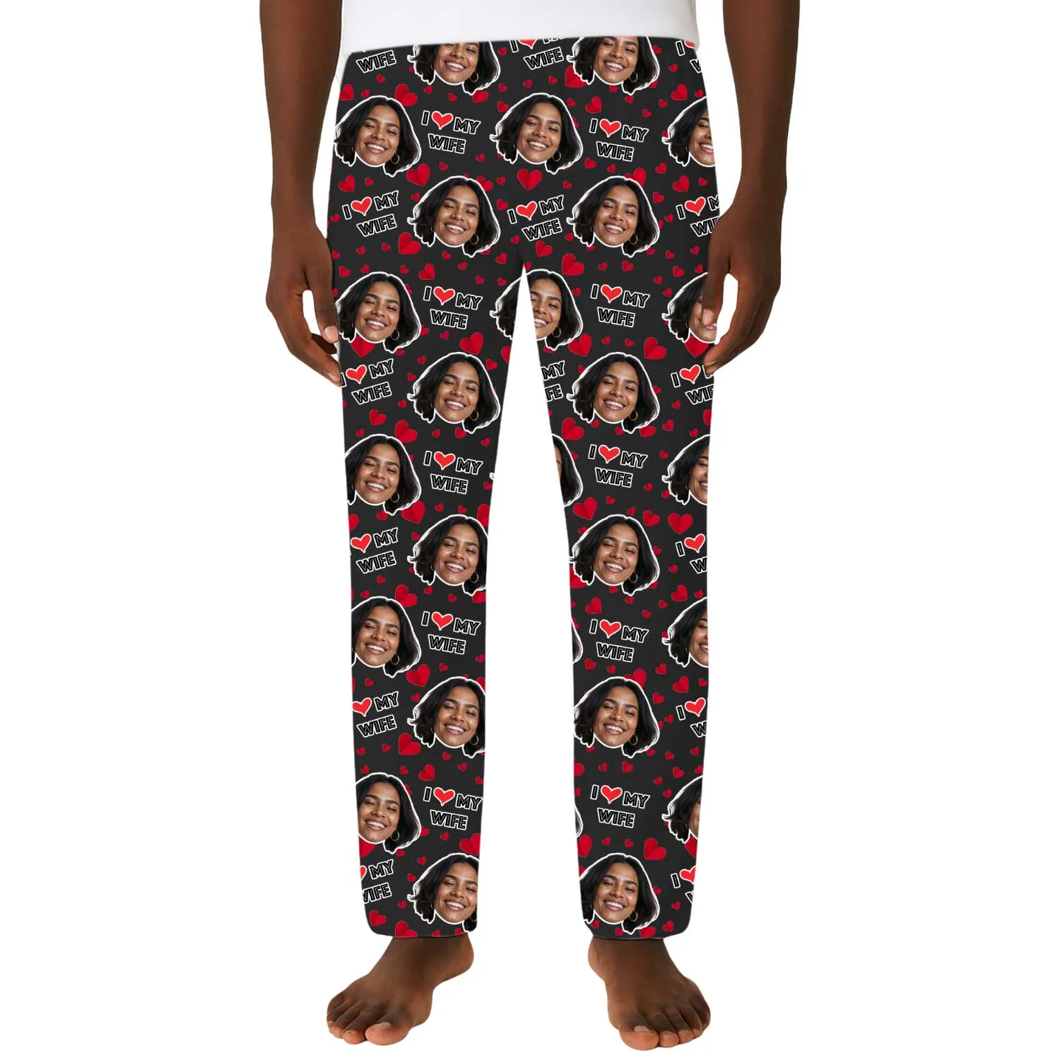 Men's I Love My Wife PJ Bottoms sold by Super Socks product image thumbnail 3