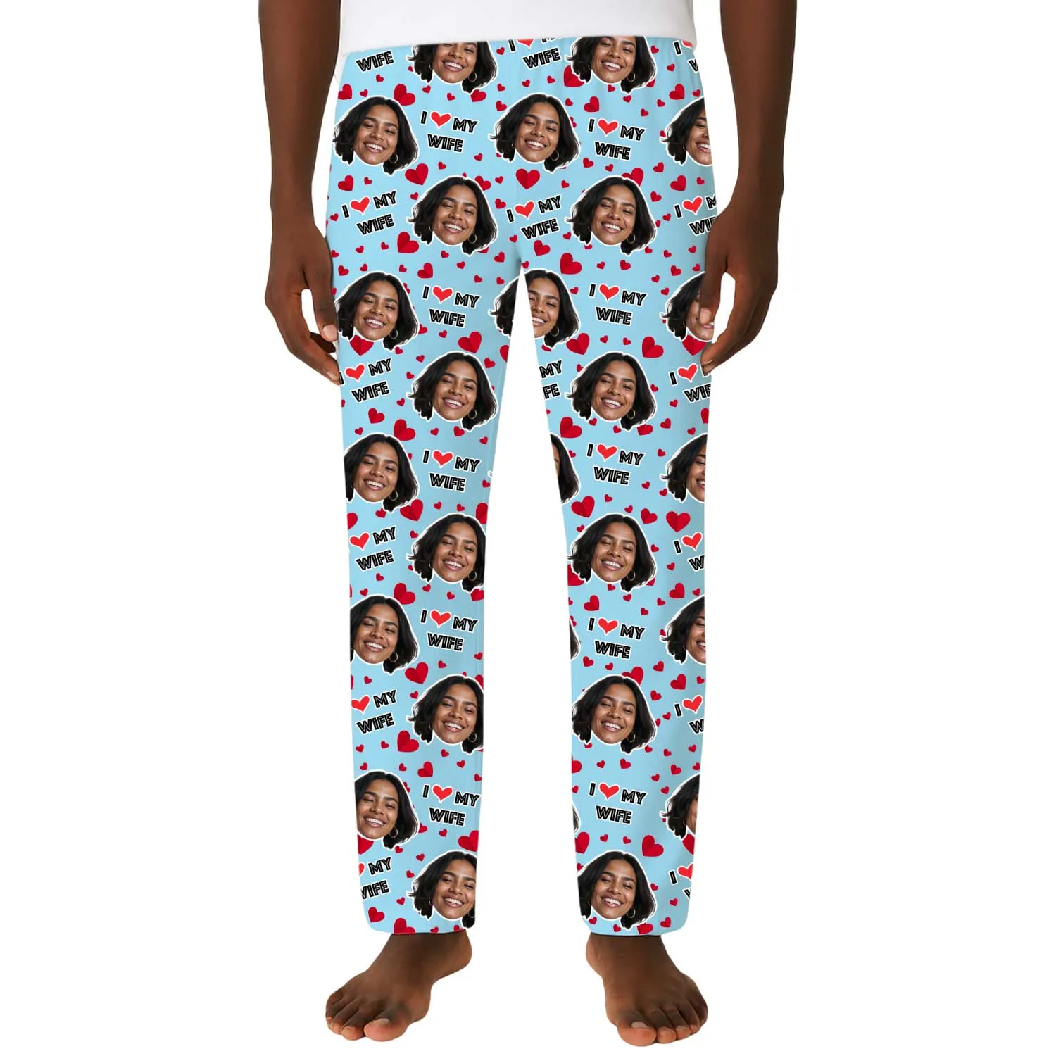 Men's I Love My Wife PJ Bottoms sold by Super Socks