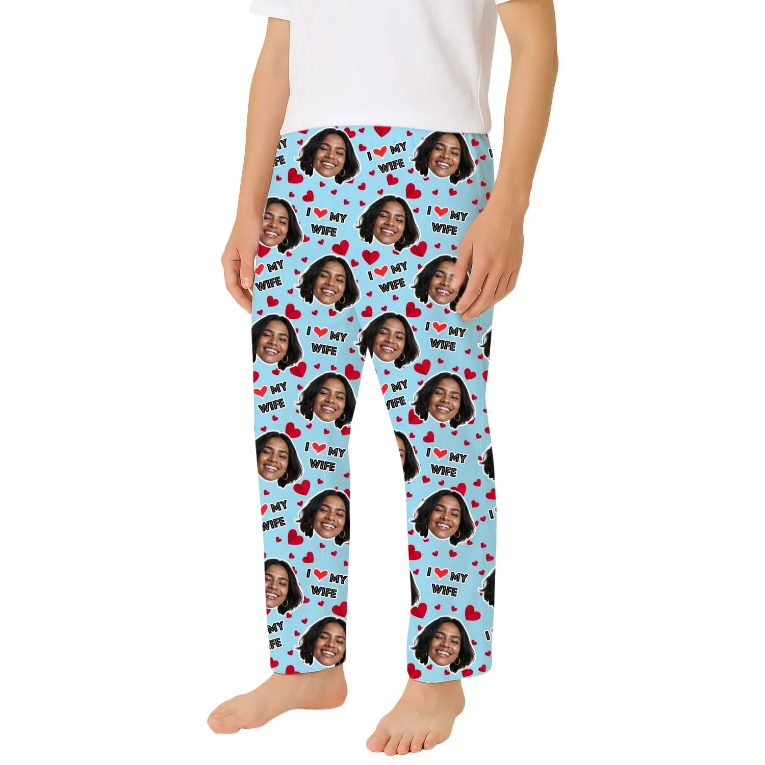 Men's I Love My Wife PJ Bottoms sold by Super Socks product image thumbnail 2