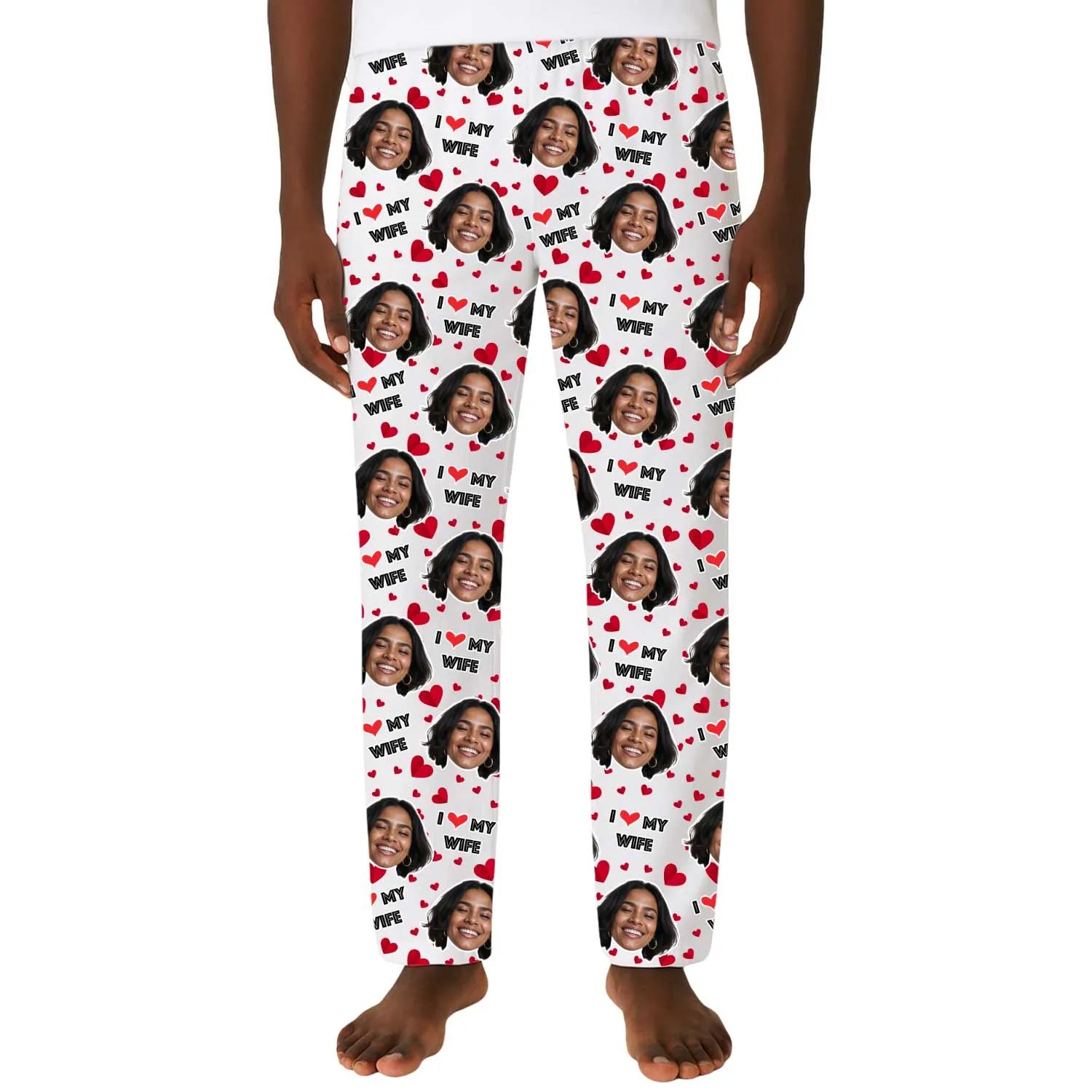 Men's I Love My Wife PJ Bottoms sold by Super Socks product image thumbnail 4