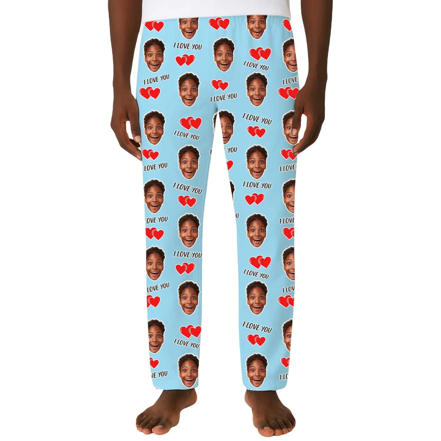 Men's I Love You Personalised PJ Bottoms sold by Super Socks product image thumbnail 3