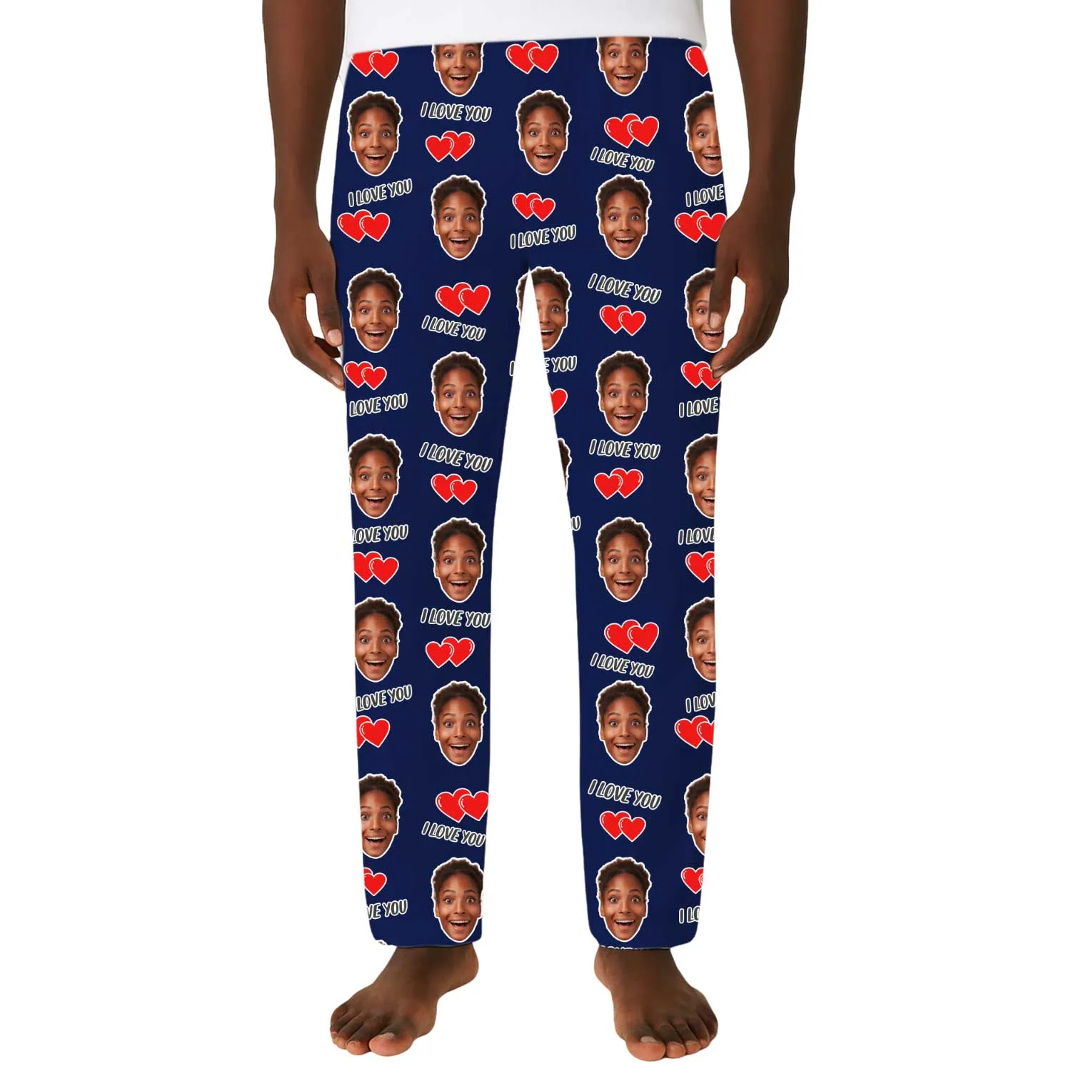 Men's I Love You Personalised PJ Bottoms sold by Super Socks product image thumbnail 5