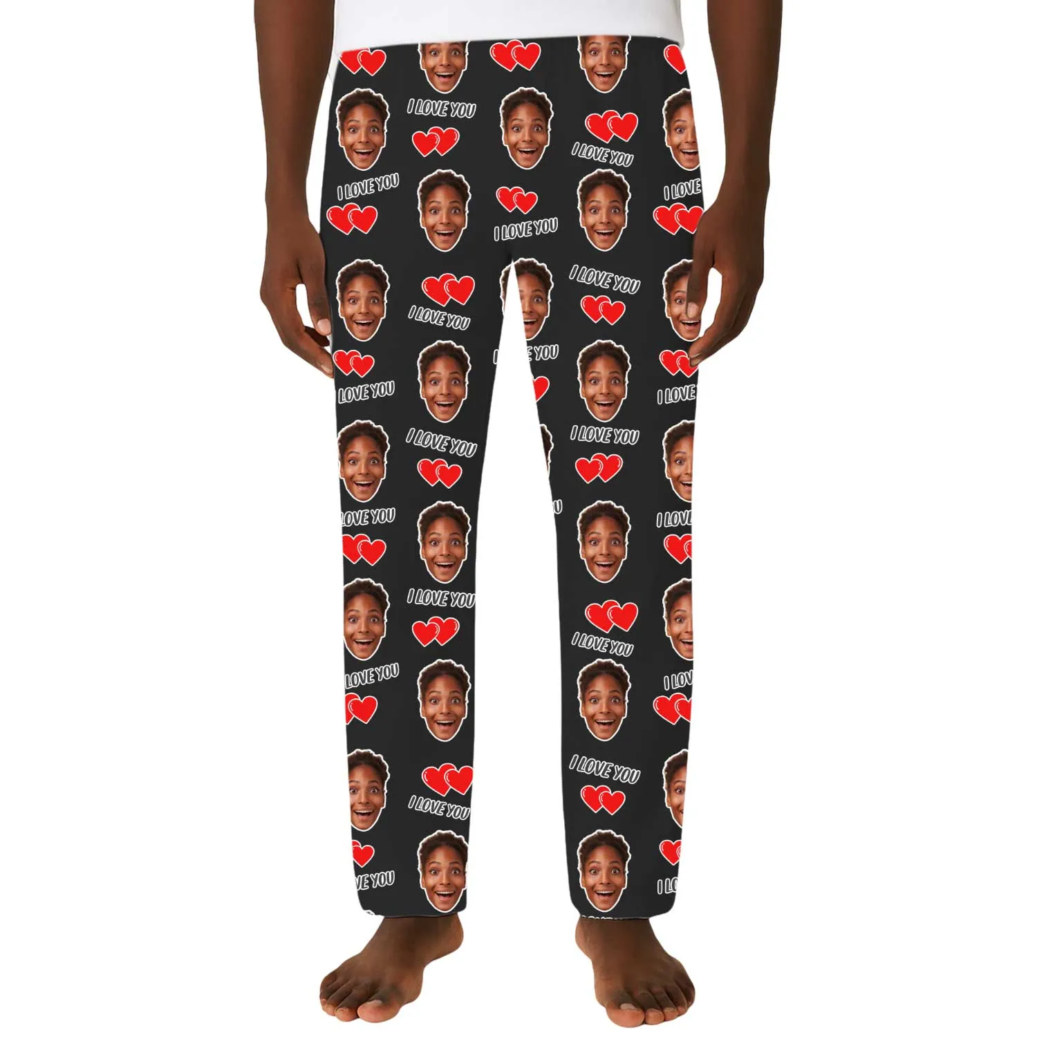 Men's I Love You Personalised PJ Bottoms sold by Super Socks product image thumbnail 4