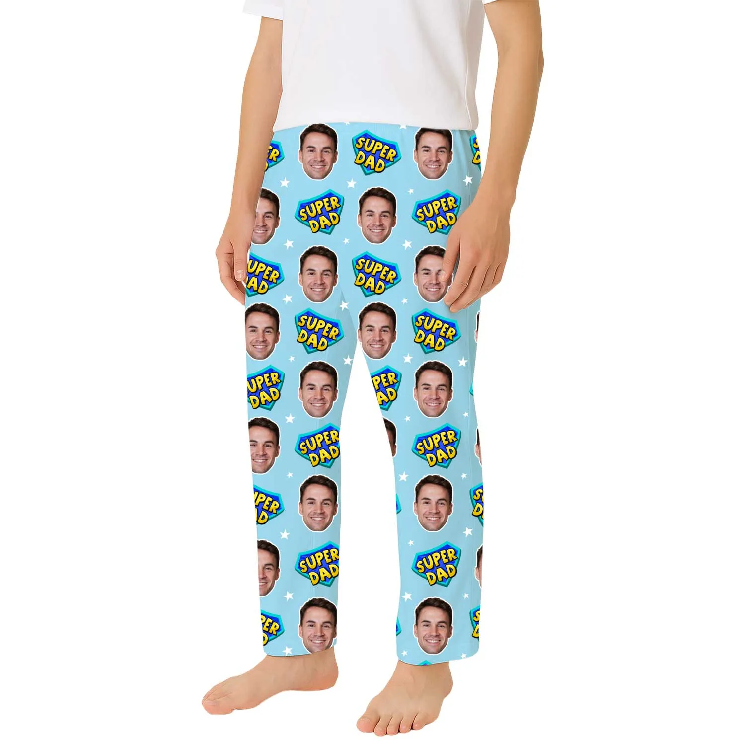 Men's Super Dad Personalised PJ Bottoms sold by Super Socks product image thumbnail 2