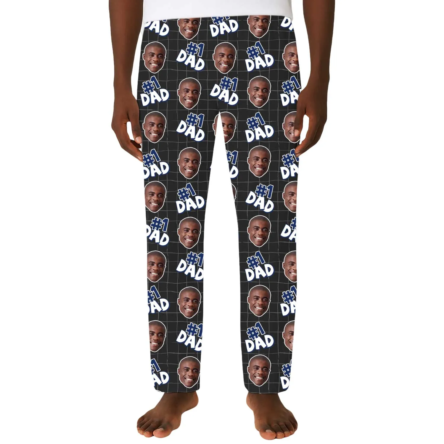 Men's Number 1 Dad Personalised PJ Bottoms sold by Super Socks product image thumbnail 4