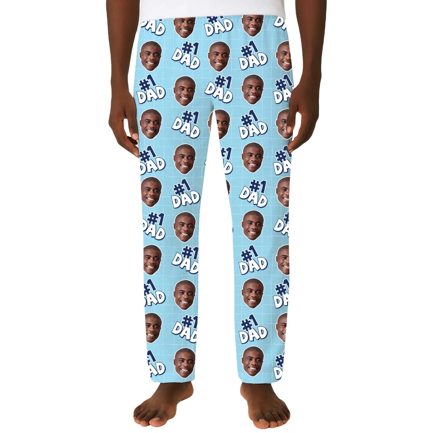 Men's Number 1 Dad Personalised PJ Bottoms sold by Super Socks product image thumbnail 3