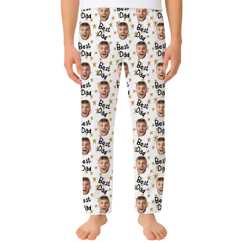 Men's Best Dad Personalised PJ Bottoms sold by Super Socks