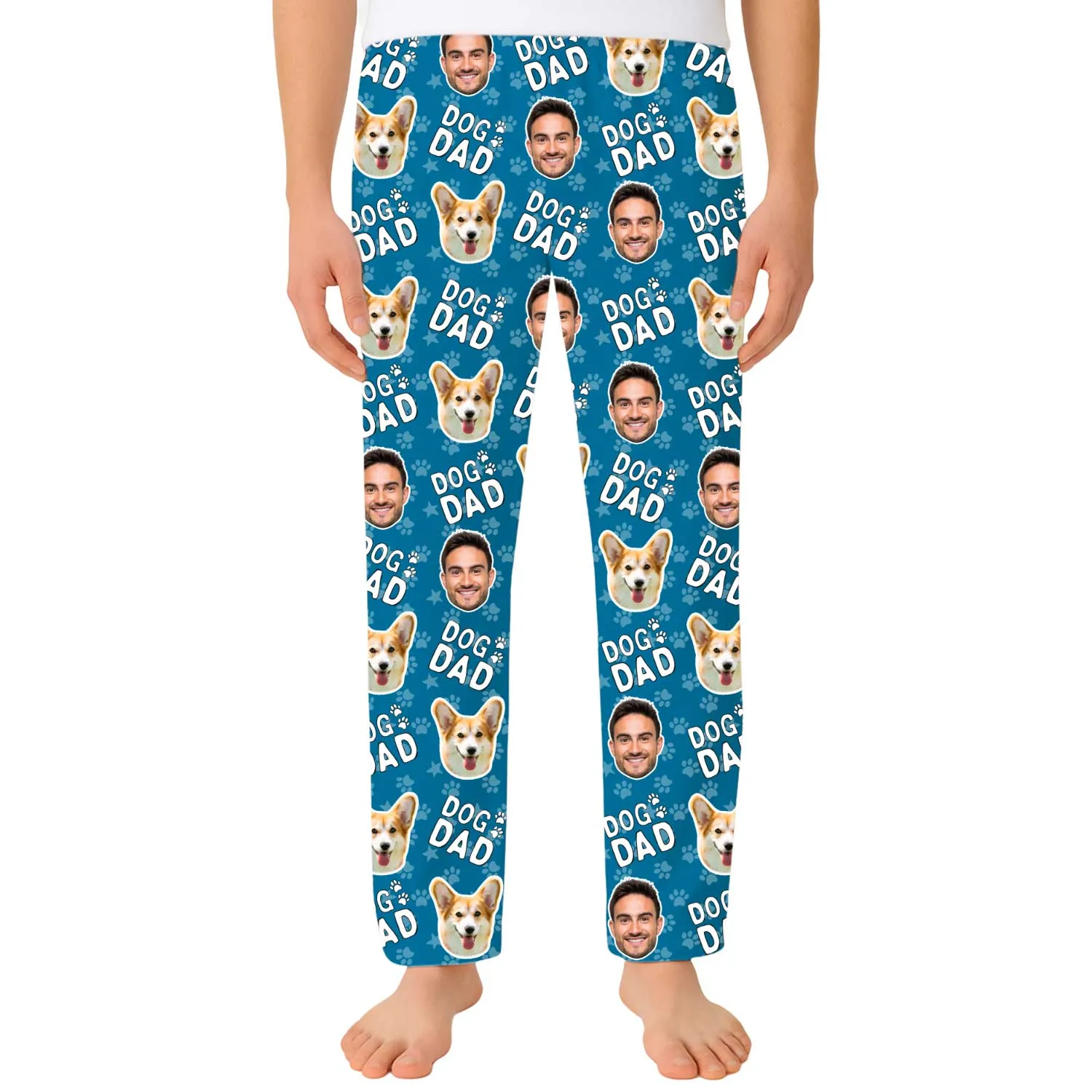 Men's Dog Dad Personalised PJ Bottoms sold by Super Socks