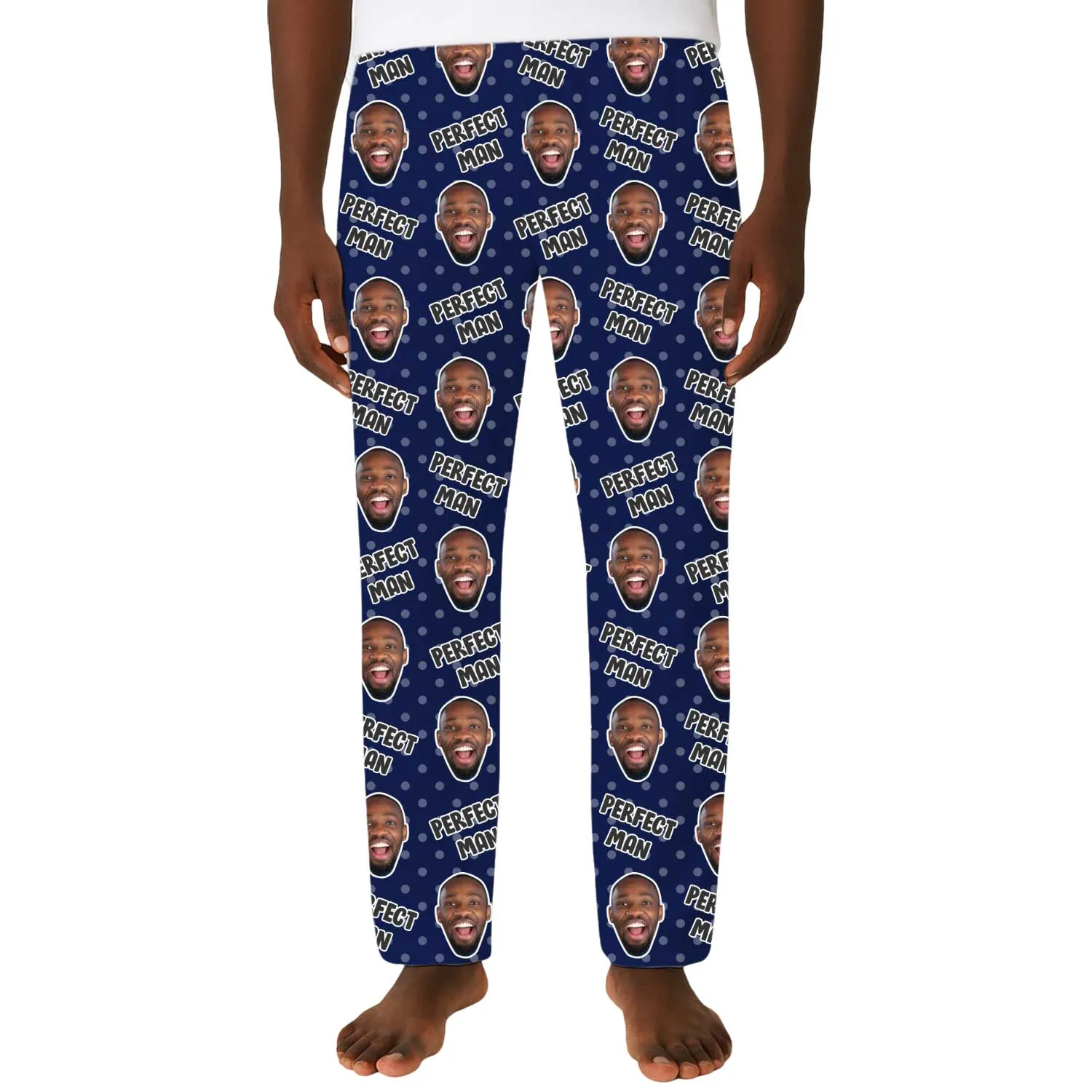 Men's Perfect Man Personalised PJ Bottoms sold by Super Socks