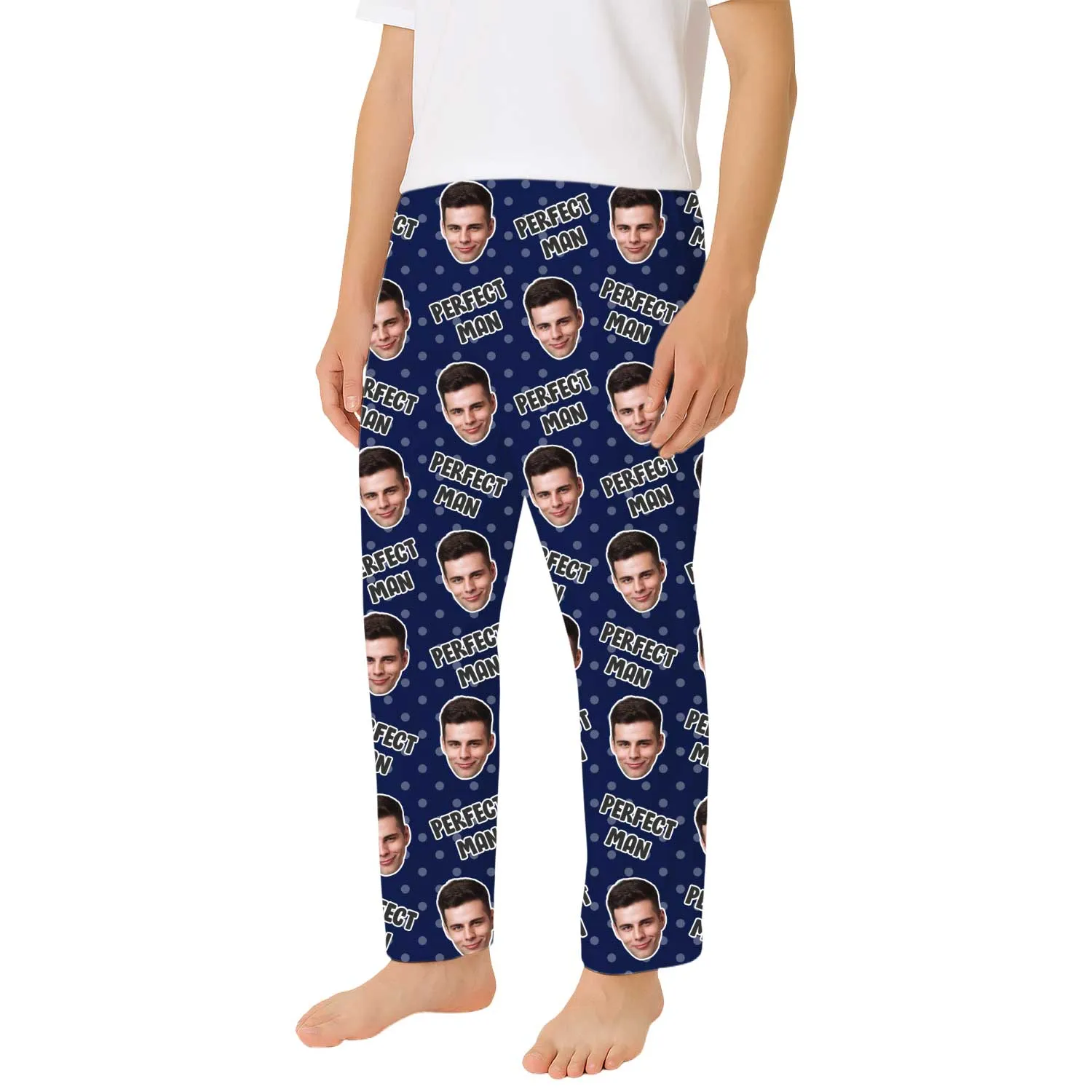 Men's Perfect Man Personalised PJ Bottoms sold by Super Socks product image thumbnail 2