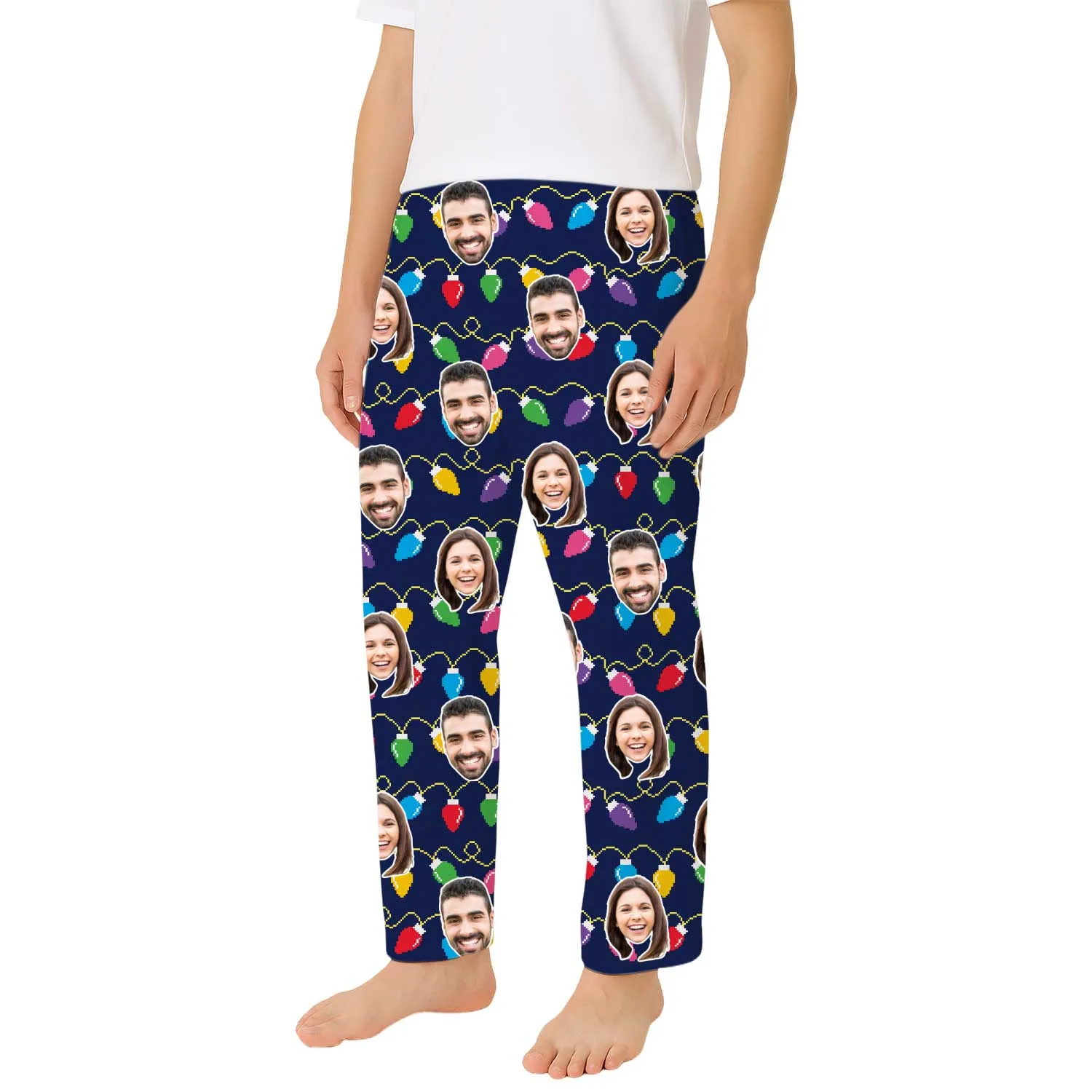 Christmas Lights Custom Men's PJ Bottoms sold by Super Socks product image thumbnail 2