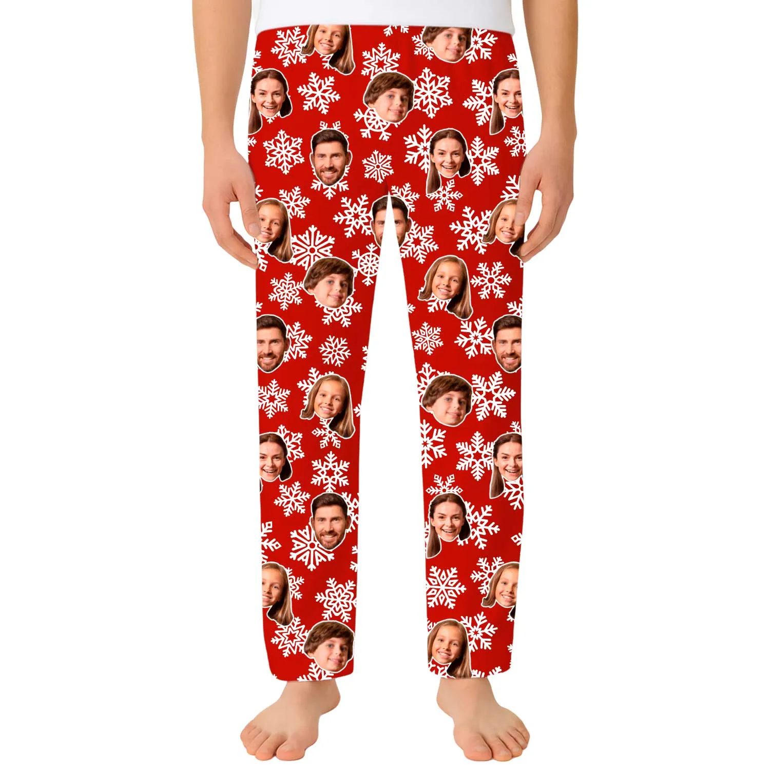 Men's Snowflake Personalised PJ Bottoms sold by Super Socks product image thumbnail 4