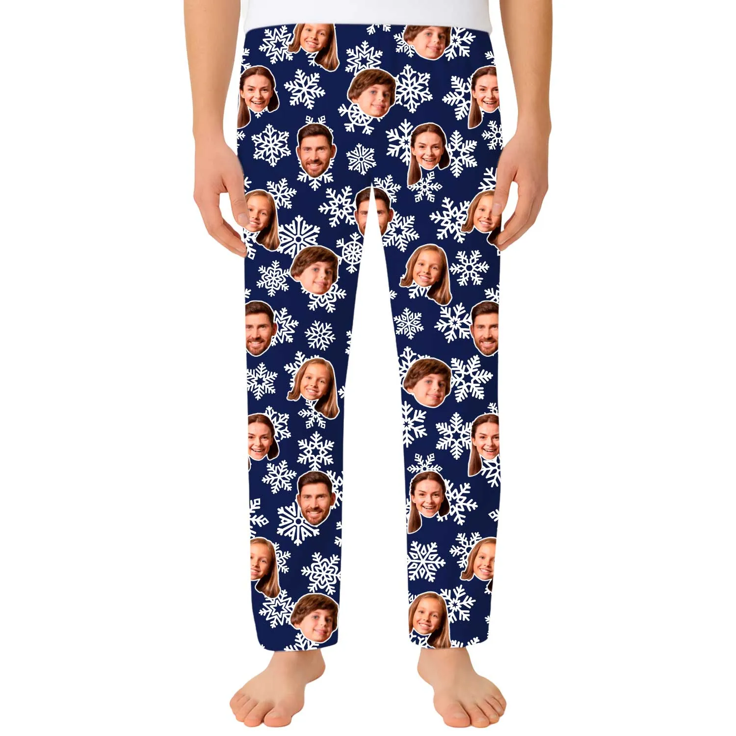 Men's Snowflake Personalised PJ Bottoms sold by Super Socks