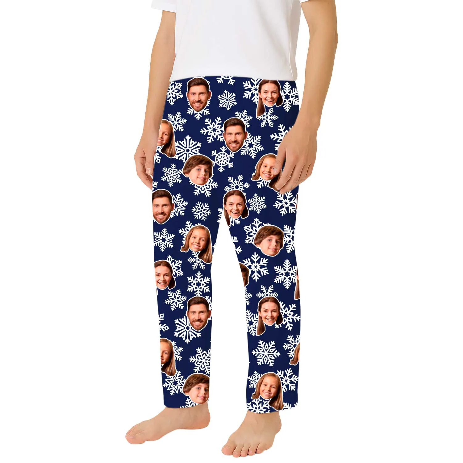 Men's Snowflake Personalised PJ Bottoms sold by Super Socks product image thumbnail 2