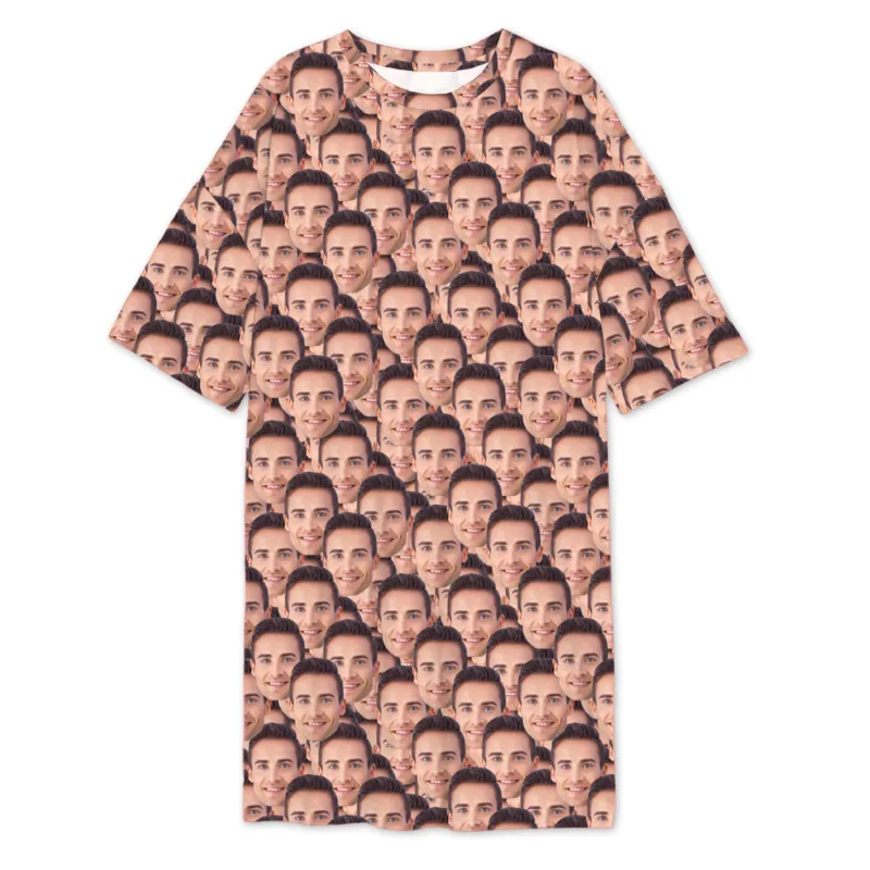 Face Mash Custom Sleep Tee sold by Super Socks