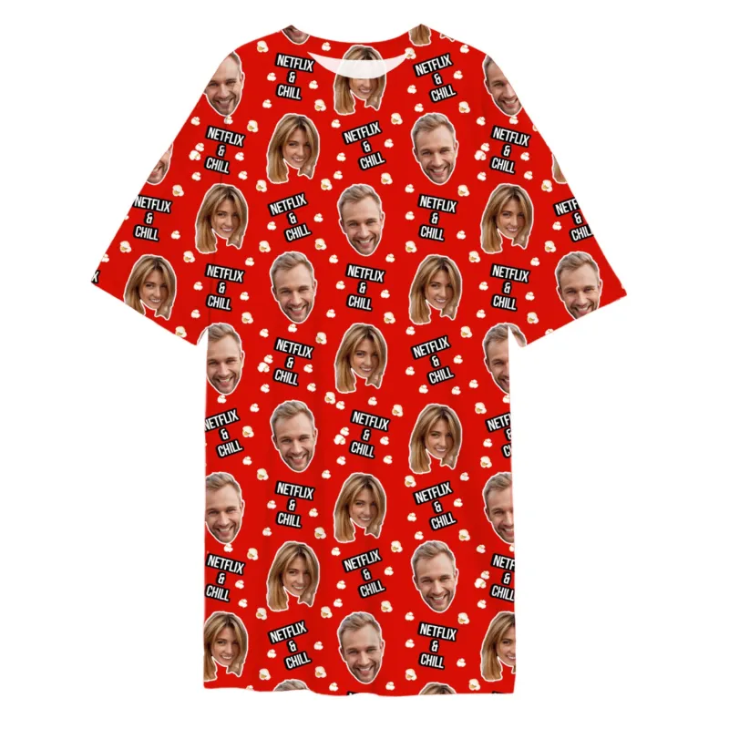 Netflix and Chill Custom Sleep Tee made by Super Socks