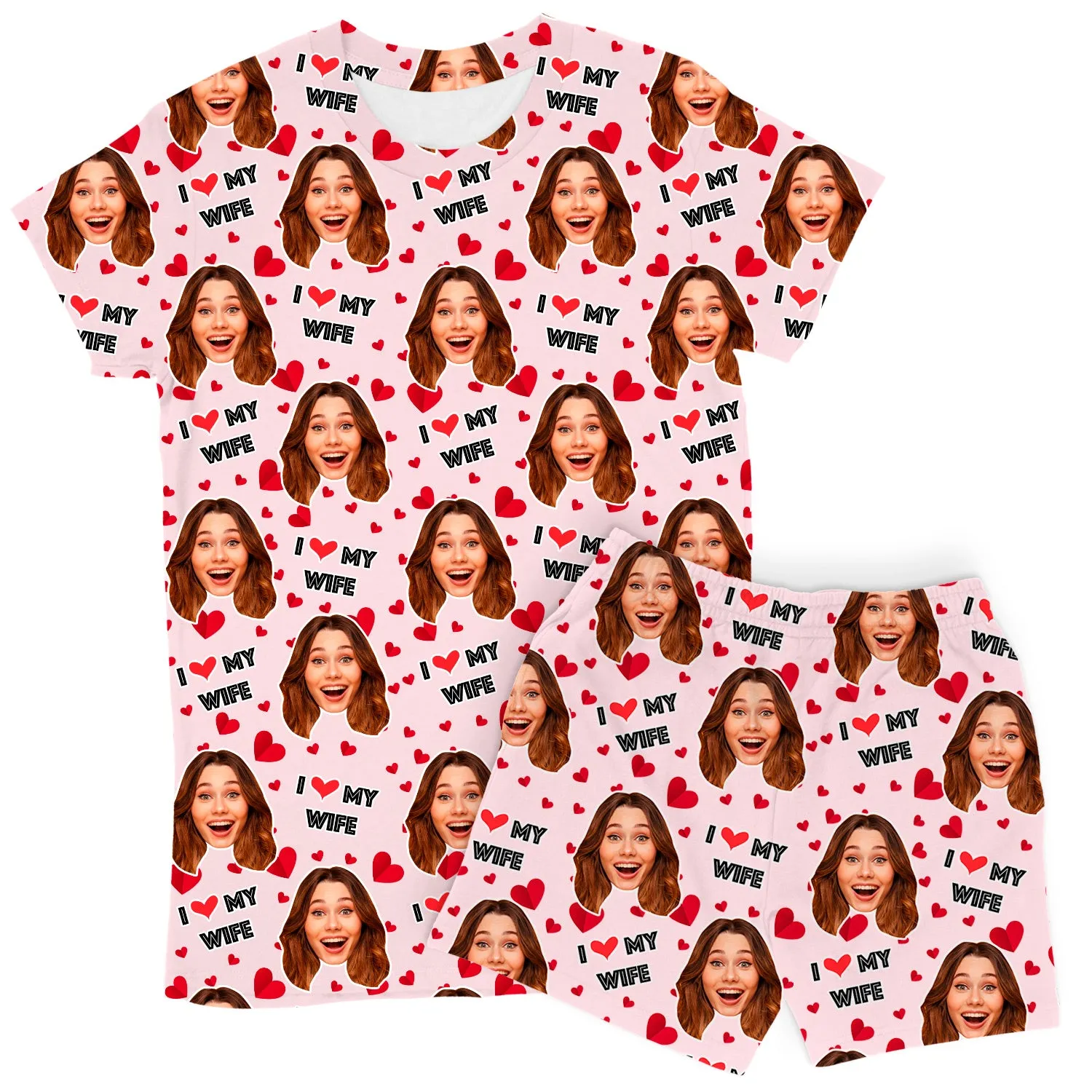 Women's I Love My Wife PJs - Shorts Set sold by Super Socks