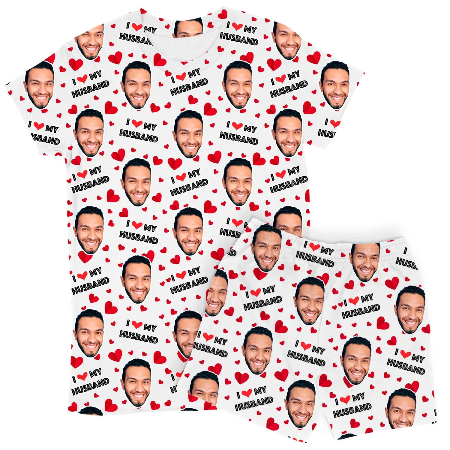 Women's I Love My Husband PJs - Shorts Set sold by Super Socks product image thumbnail 3