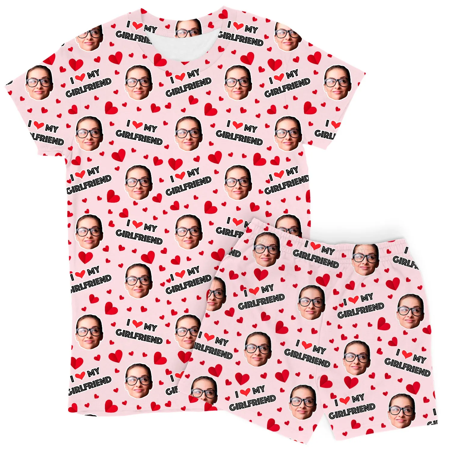 Women's I Love My Girlfriend PJs - Shorts Set sold by Super Socks product image thumbnail 2