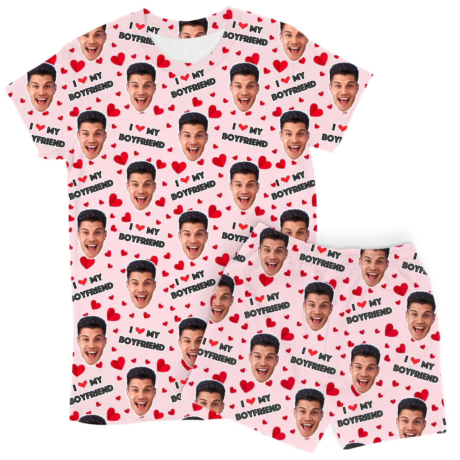 Women's I Love My Boyfriend PJs - Shorts Set sold by Super Socks product image thumbnail 2