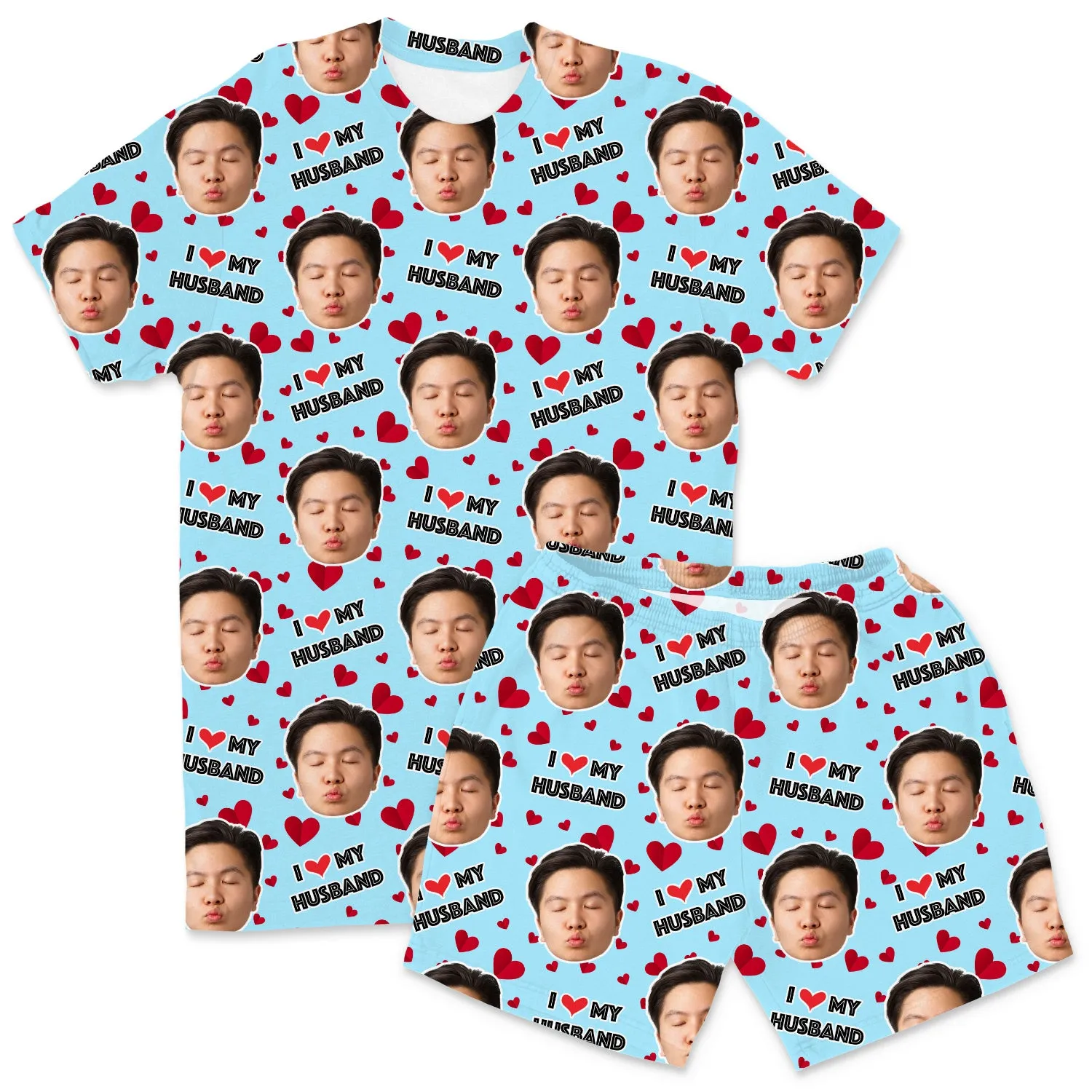 Men's I Love My Husband PJs - Shorts Set sold by Super Socks product image thumbnail 2