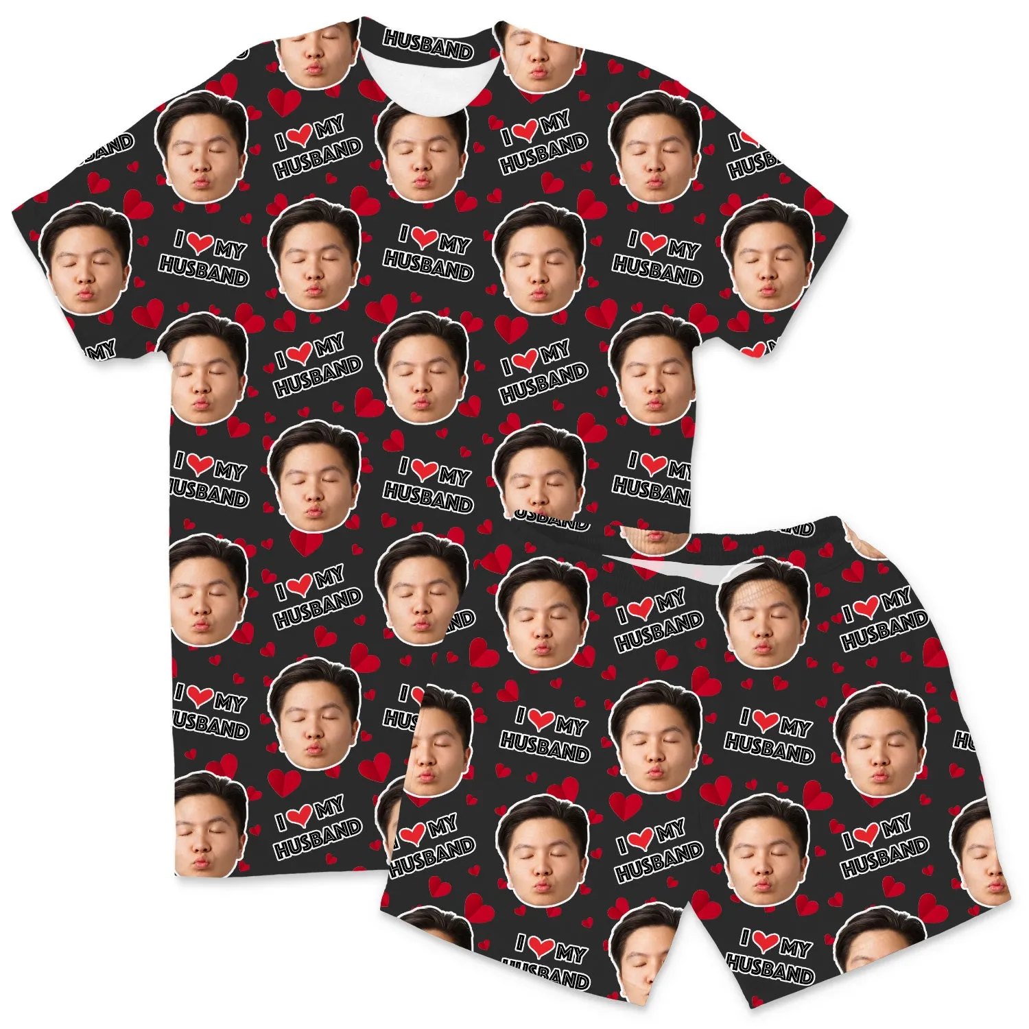 Men's I Love My Husband PJs - Shorts Set sold by Super Socks product image thumbnail 3