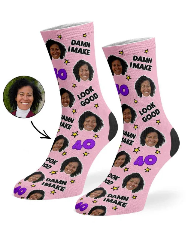 Damn I Make 40 Look Good Socks sold by Super Socks