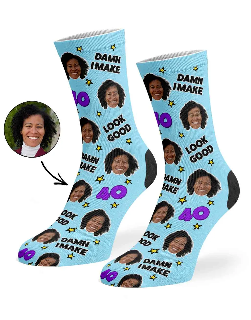 Damn I Make 40 Look Good Socks sold by Super Socks product image thumbnail 2