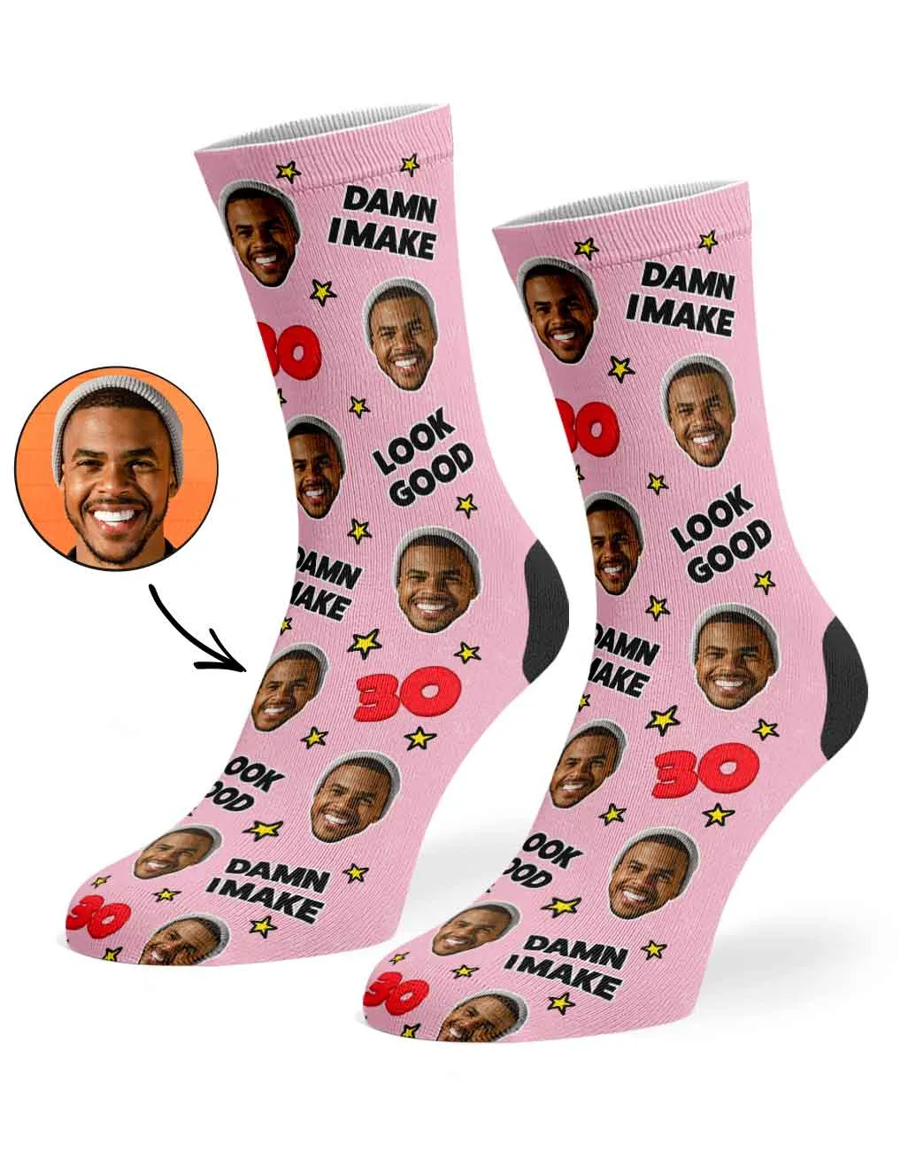 Damn I Make 30 Look Good Socks sold by Super Socks product image thumbnail 2