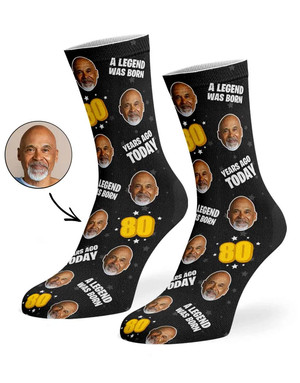 A Legend Was Born 80 Years Ago Today Socks sold by Super Socks product image thumbnail 4