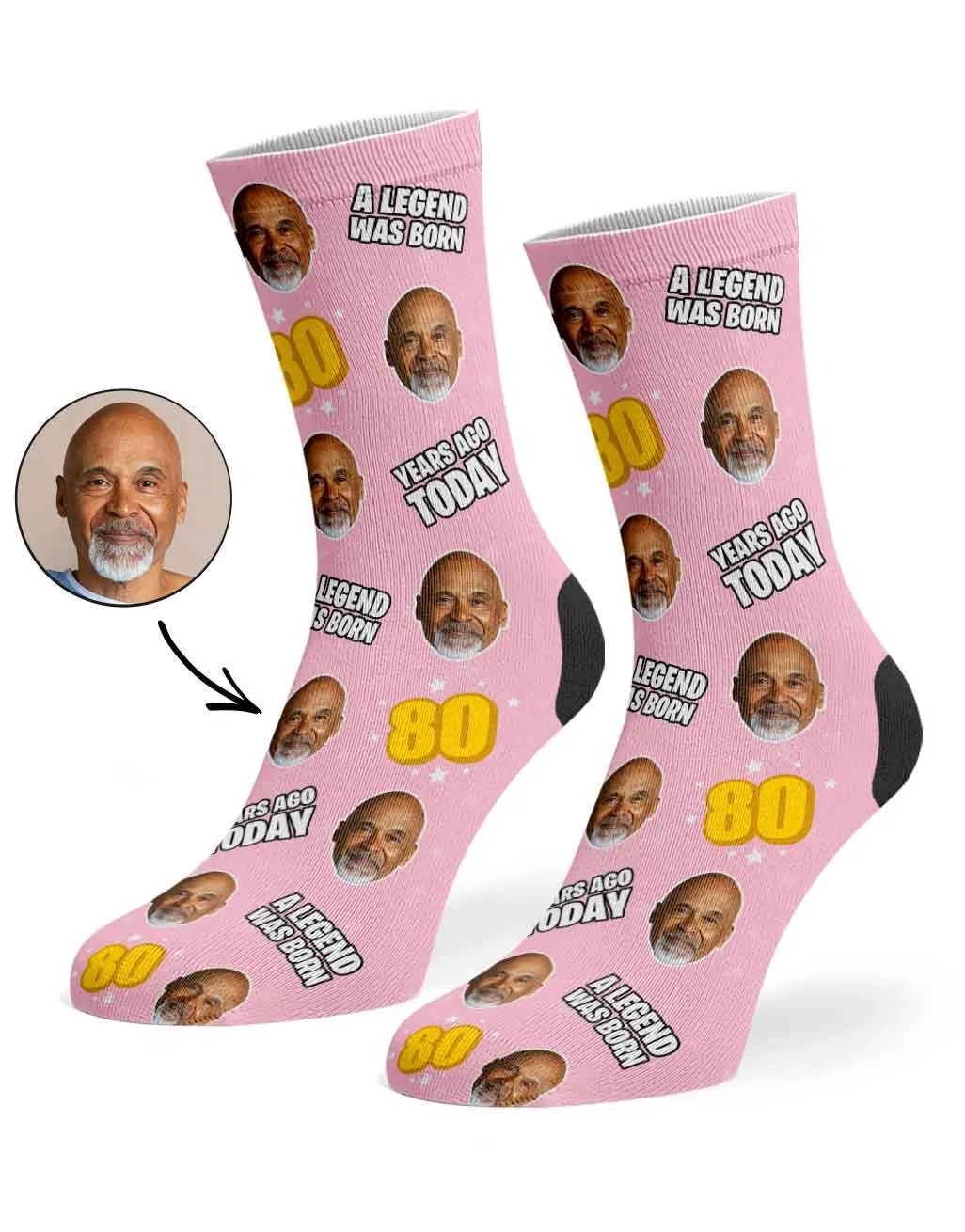 A Legend Was Born 80 Years Ago Today Socks sold by Super Socks product image thumbnail 3