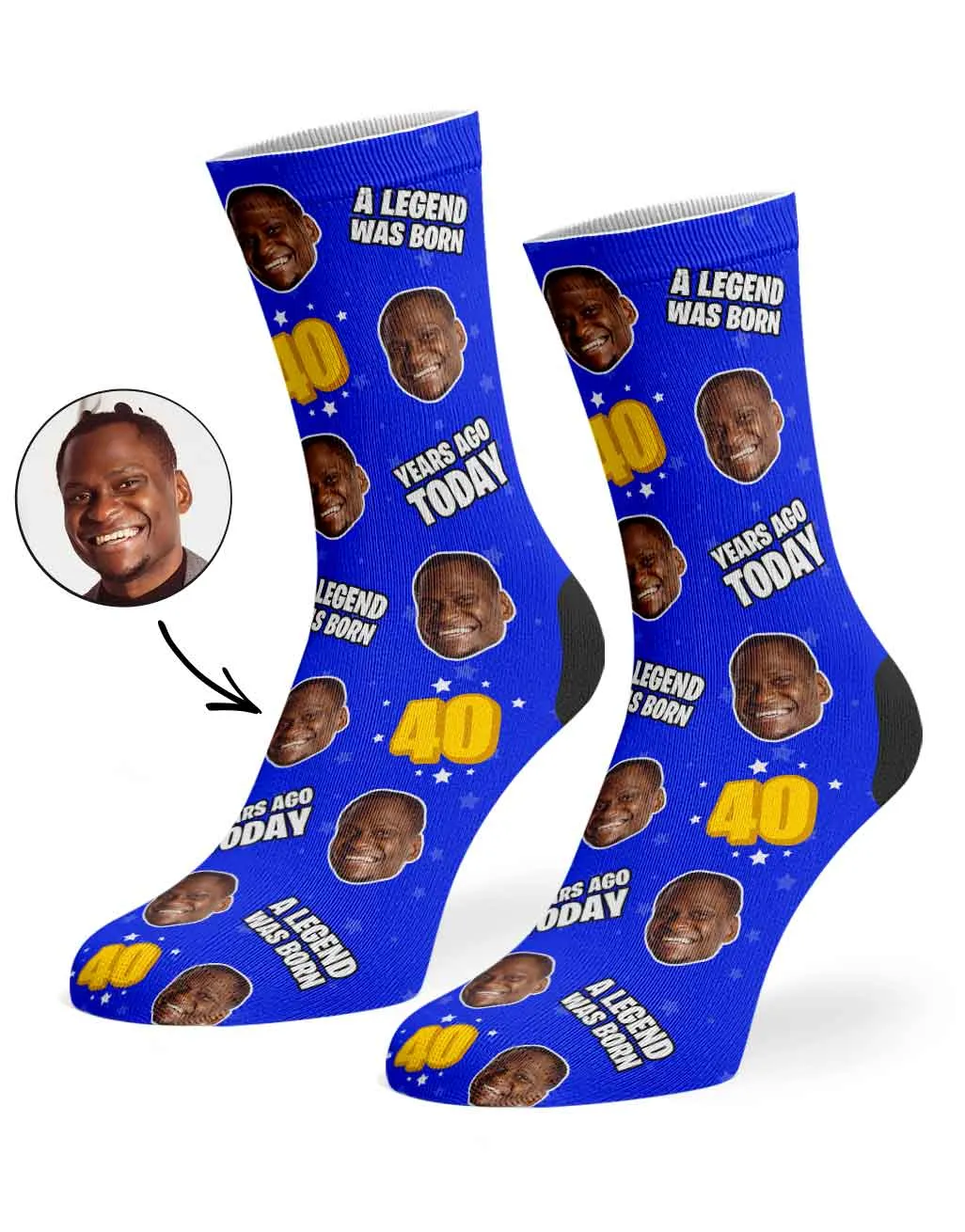 A Legend Was Born 40 Years Ago Today Socks sold by Super Socks