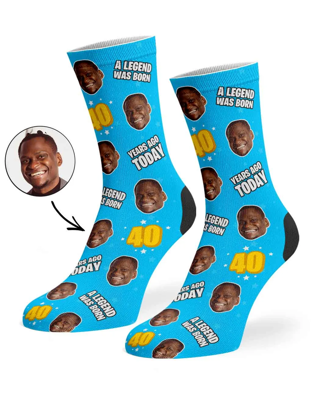 A Legend Was Born 40 Years Ago Today Socks sold by Super Socks product image thumbnail 5