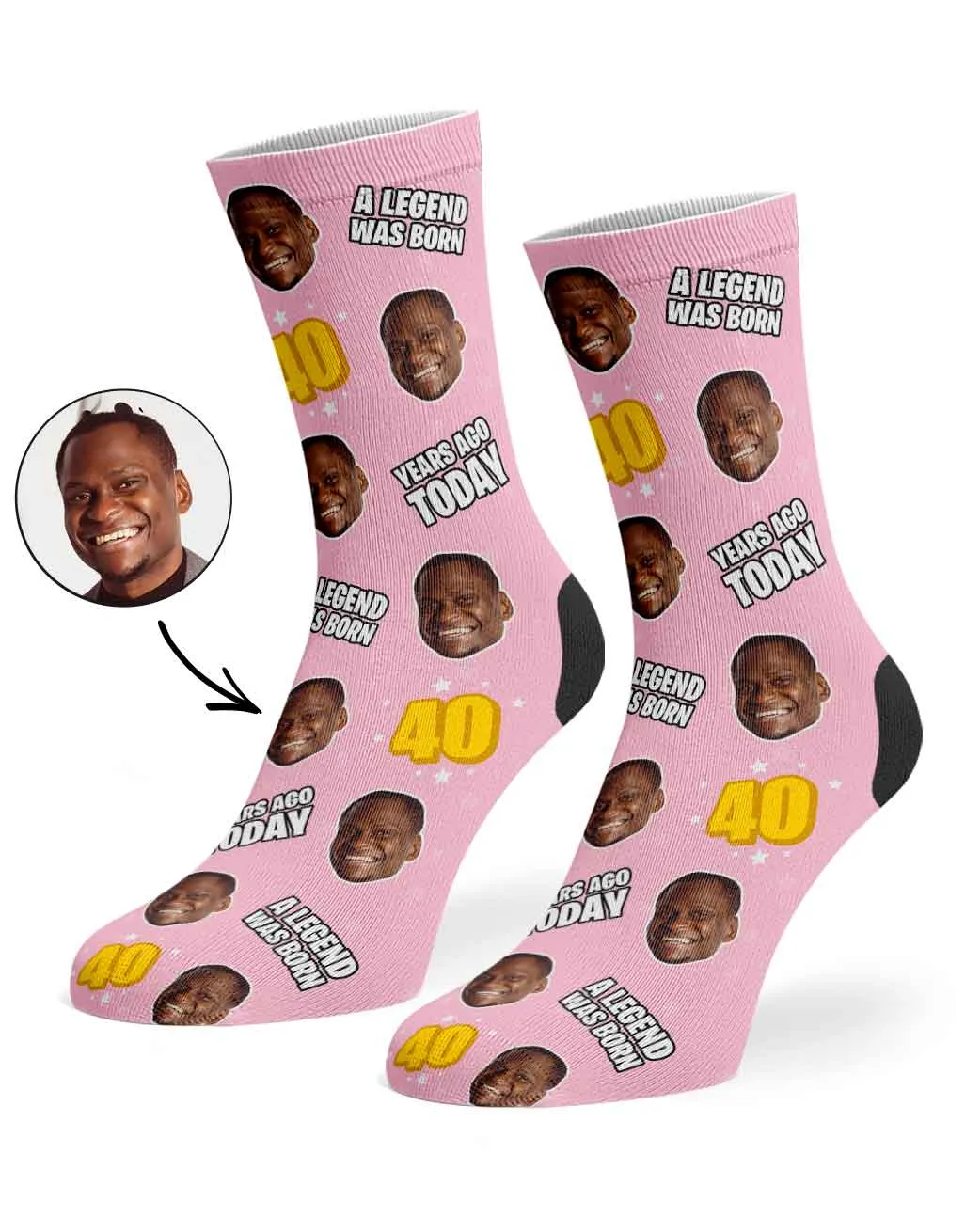 A Legend Was Born 40 Years Ago Today Socks sold by Super Socks product image thumbnail 3