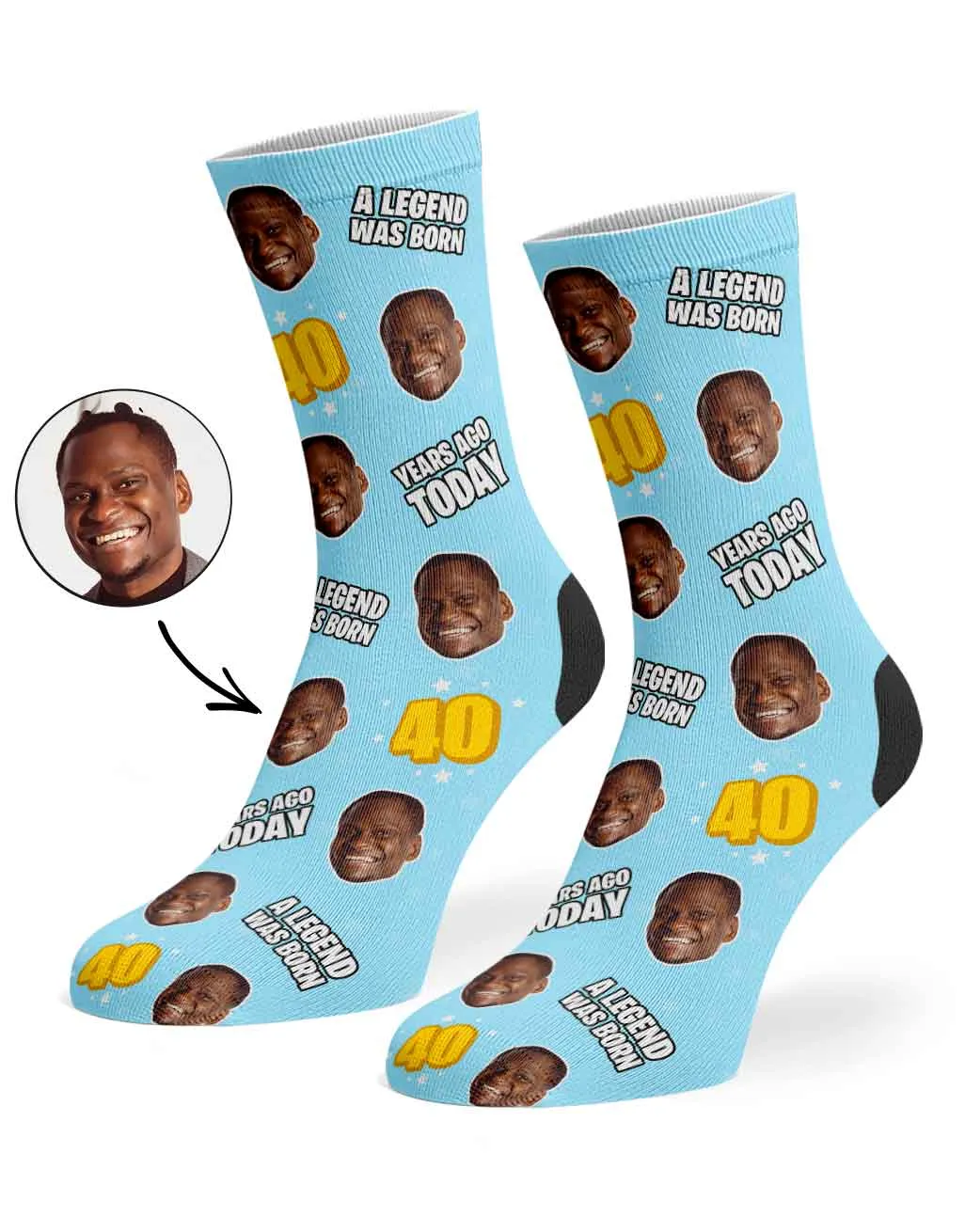 A Legend Was Born 40 Years Ago Today Socks sold by Super Socks product image thumbnail 2