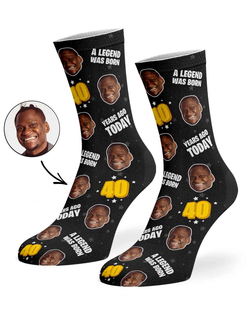 A Legend Was Born 40 Years Ago Today Socks sold by Super Socks product image thumbnail 4