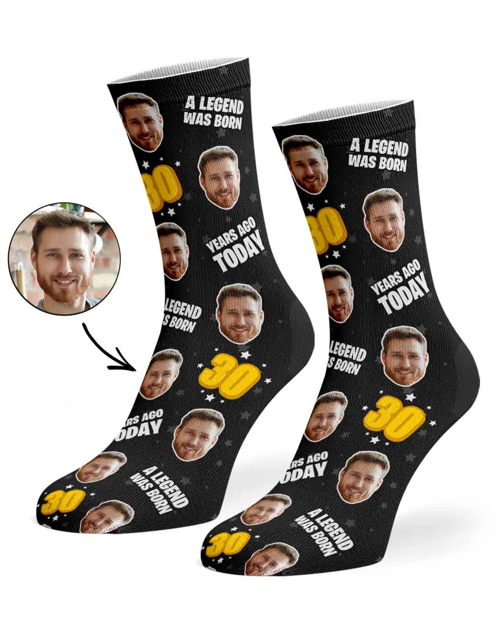 A Legend Was Born 30 Years Ago Today Socks sold by Super Socks product image thumbnail 4