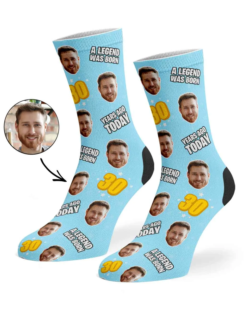 A Legend Was Born 30 Years Ago Today Socks sold by Super Socks product image thumbnail 2
