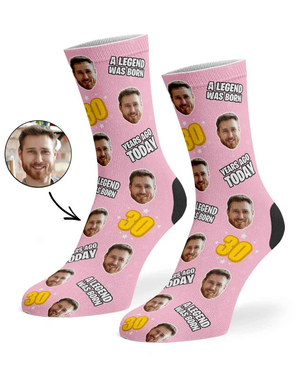 A Legend Was Born 30 Years Ago Today Socks sold by Super Socks product image thumbnail 3