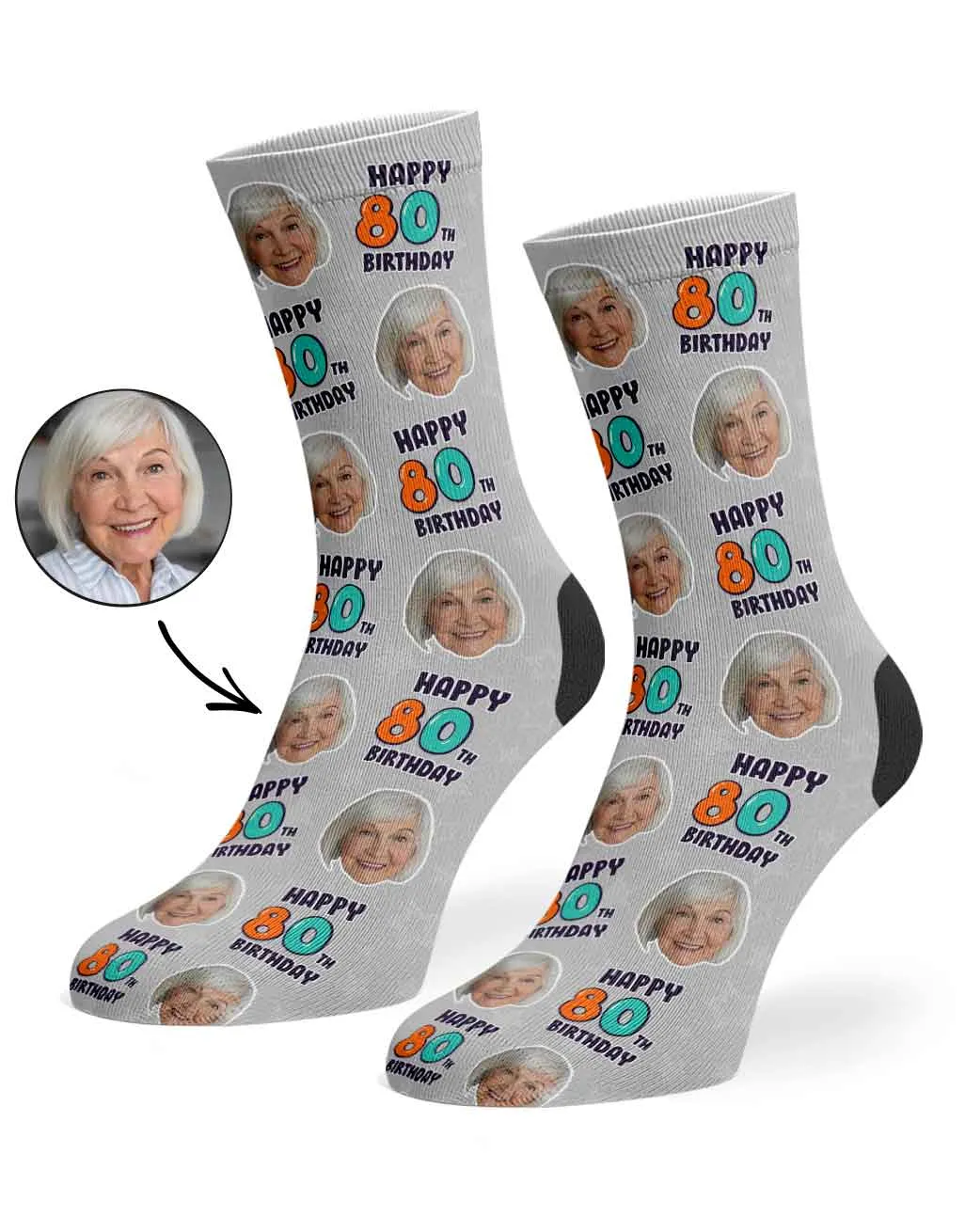 80th Birthday Socks sold by Super Socks