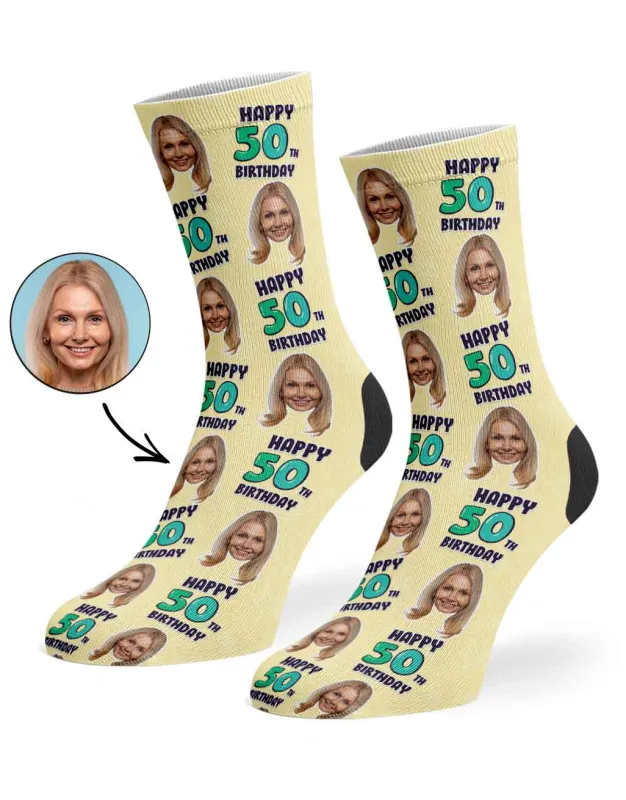 50th Birthday Socks sold by Super Socks