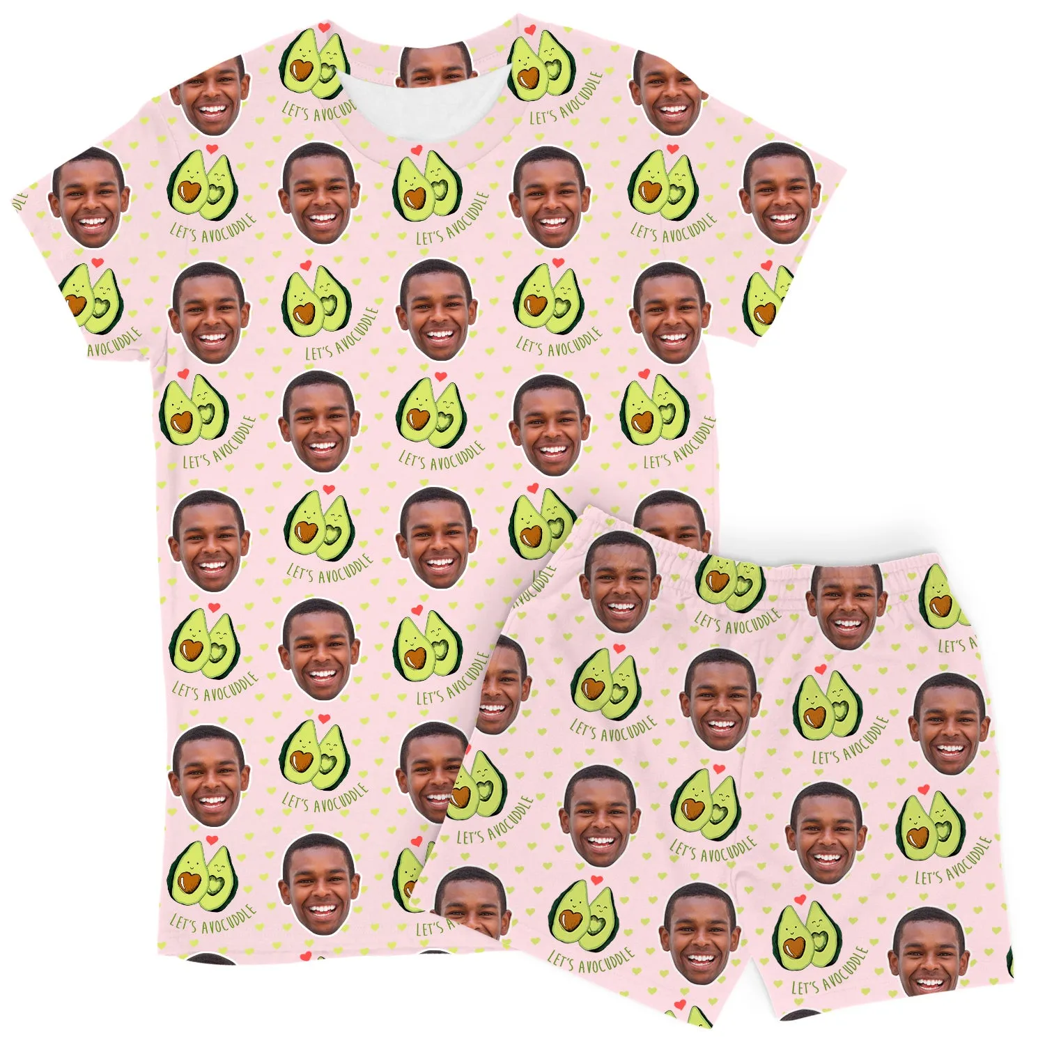 Women's Let's Avocuddle Personalised PJs - Shorts Set sold by Super Socks