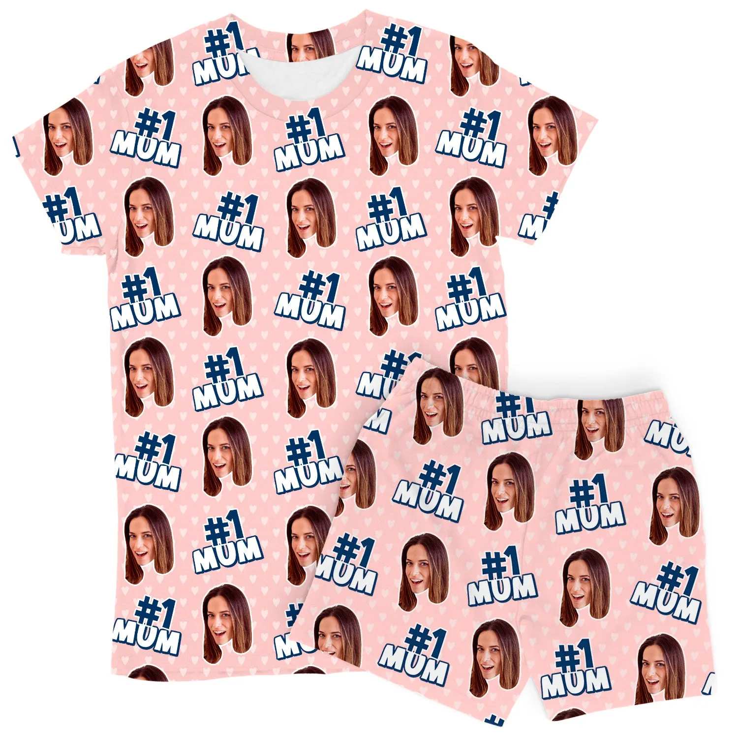 Women's Number 1 Mum Personalised PJs - Shorts Set sold by Super Socks